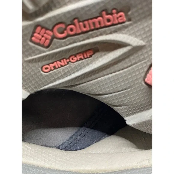 Columbia Women's Waterproof Hiking Boots Grey Pink Lace Up Size 6.5 - Picture 7 of 10